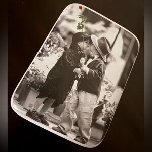 1996 FIGI Graphics First Kiss Ceramic Musical Trinket Box